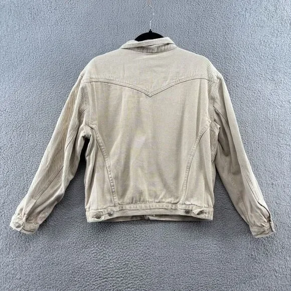 Princess Polly Western Denim Jacket Beige Size XS-S - Picture 9 of 10